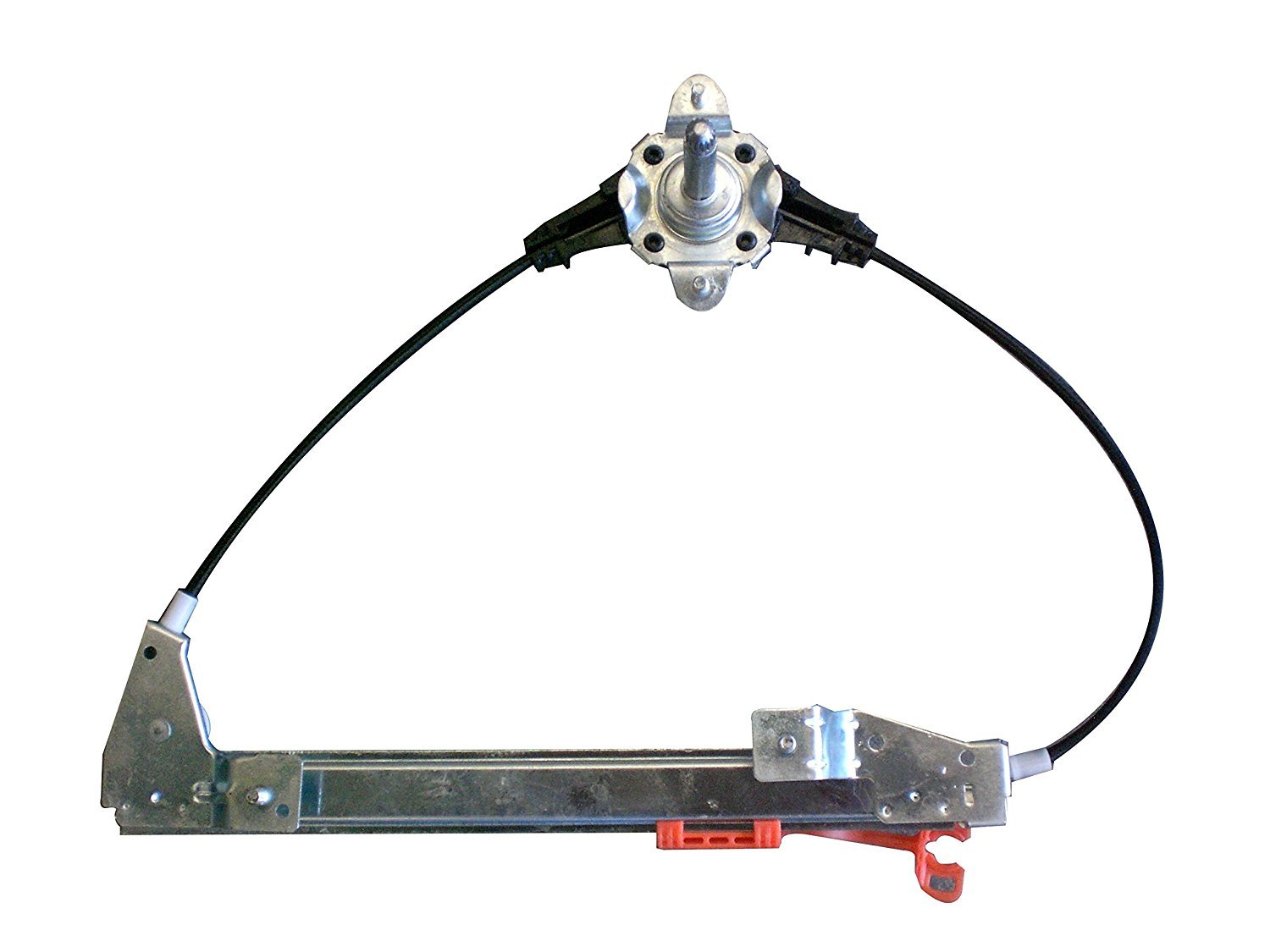 Bluecool Manual Right-Hand Rear Window Regulator, Passenger Side, Plastic, Silver