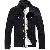 DSDZ Men`s Classic Slim Fit Motorcycle Denim Jacket Coat