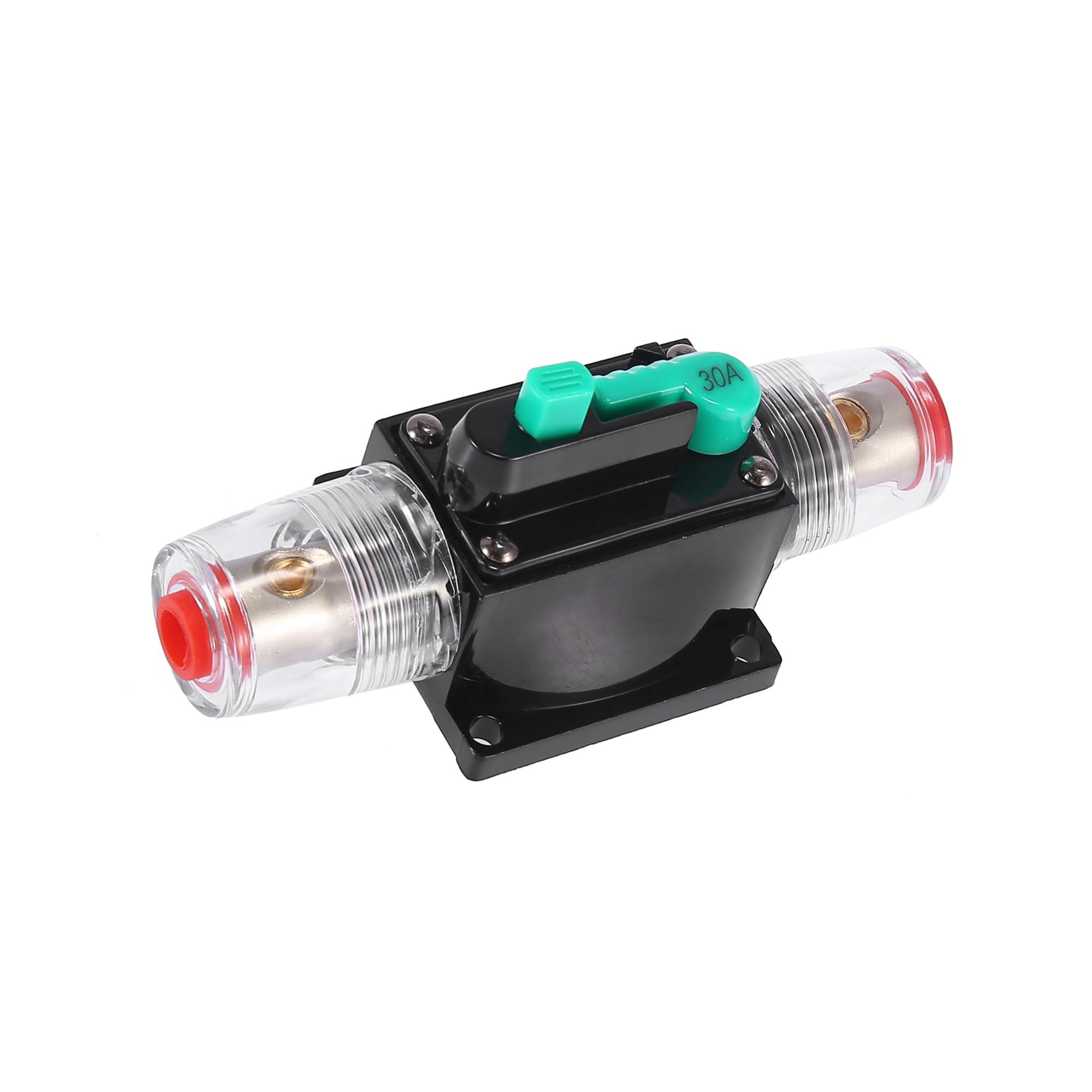 INFINAUTO DC 12V/ 24V/ 32V 30Amp Car Reset Circuit Breaker Audio Fuse Holder Stylish Design