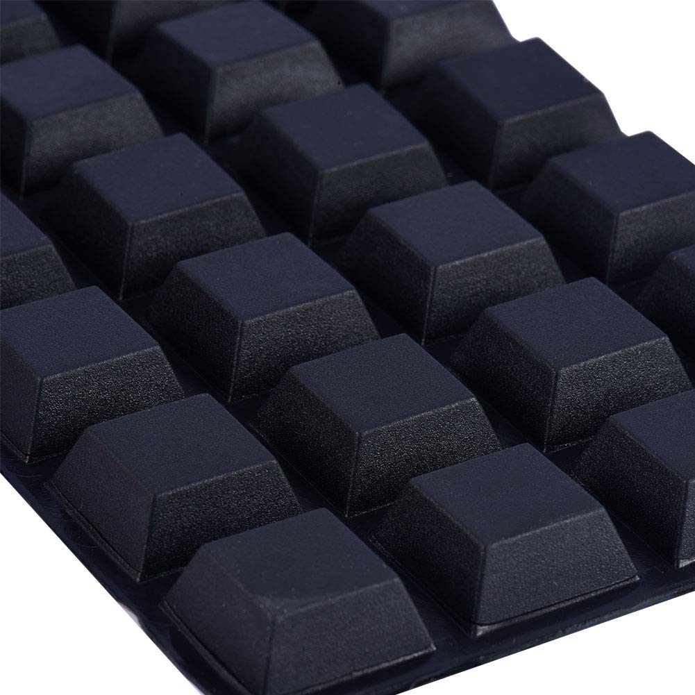 INCREWAY 32pcs Black Silicone Feet Adhesive Bumper Pads Self Stick Bumpers Sound Dampening Surface Protection, 20 * 20 * 8 mm (Trapezoidal)