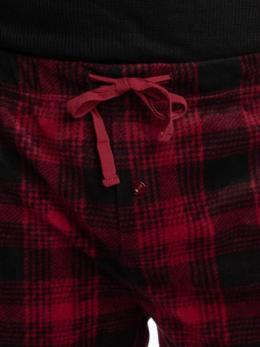 DG Hill 3 Pack Plaid Mens Pajama Pants Set Bottoms Fleece Lounge Sleepwear PJs with Pockets Microfleece at  Men’s Clothing store