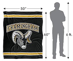 Framingham State University Rams Blanket, 50" x