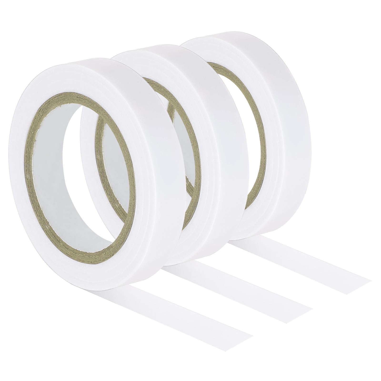 PATIKIL 32.8Ft Grip Finishing Tape, 3 Pack PVC Racquet Finishing Tapes Racket Accessories Sticky Seal for Tennis Badminton, White