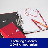 Oxford Premium A4 Lever Arch File Red Single Folder Heavy Duty 70mm Spine view 5