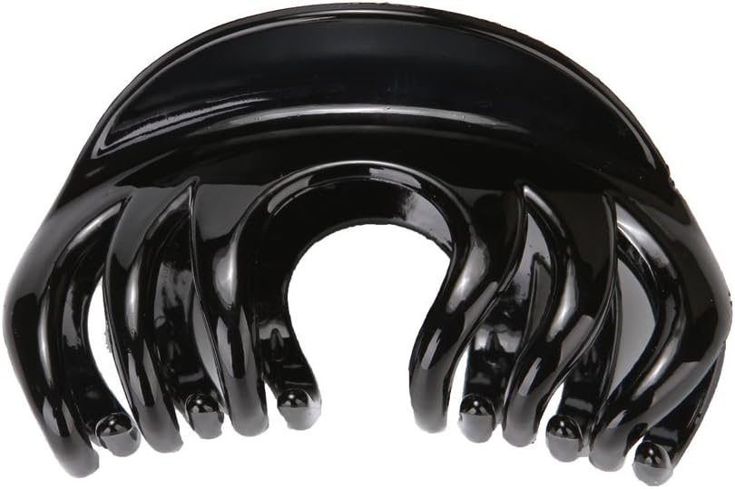 LONEEDY No-slip Grip Large Crystal Plastic Octopus Jaw Clips Hair Claw Banana Clips for Women(Black) - Image 3