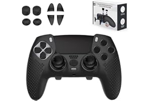 VGBUS PS5 Edge Controller Cover - Protective Case for PlayStation 5 Edge with 4PCS Thumb Grip Caps & L2 R2 Trigger Extender (PS5 Edge)