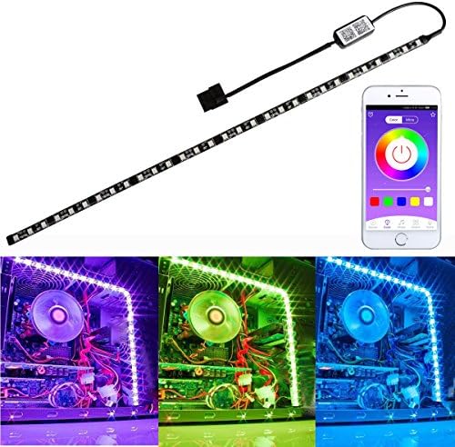 Huamai Computer Bluetooth LED RGB Flexible Light Strip with Smart App Control and Magnetic for Computer Case