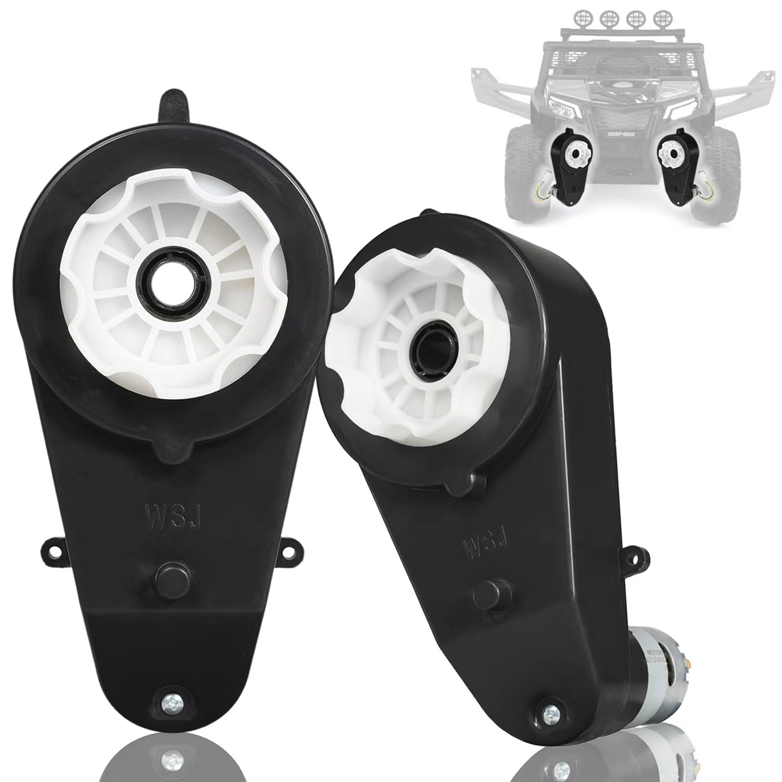 2 Pcs Kids Ride On Car Gearbox 550 24V Motor 40000RPM, Electric Motor Gearbox Motorcycles High Speed RS555 Drive Engine Match Children Ride On Toys