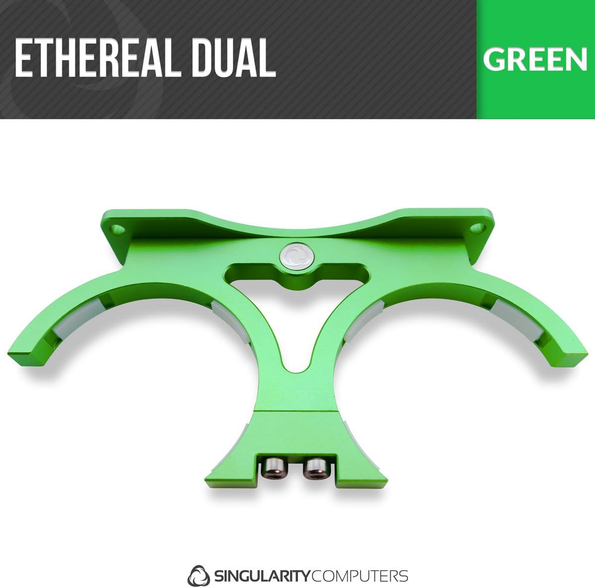 Singularity Computers Ethereal Reservoir Mount, Dual, Green