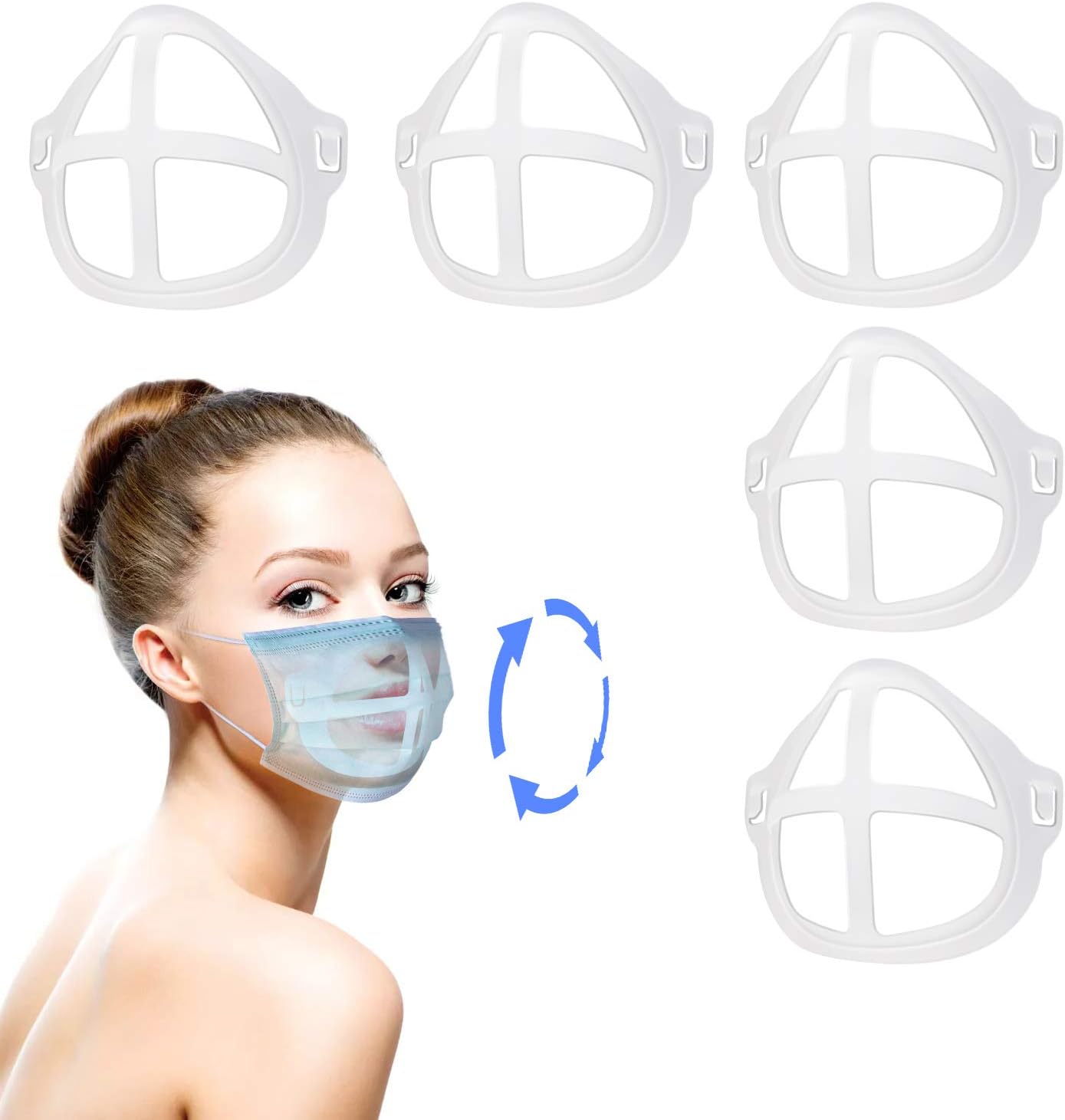 3D Face Inner Bracket,Protect Lipstick Lips,Internal Support Holder Frame Nose Breathing smoothly (5): Health & Personal Care