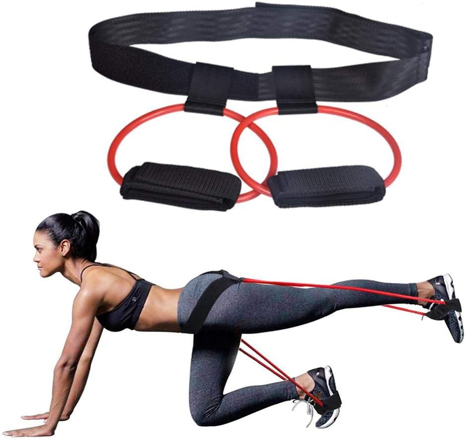 Xihaoer Fitness Booty Bands Set Resistance Bands for Butt Legs Muscle Training Adjust Waist Belt Elastic Bands Pedal Exerciser Workout