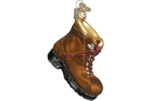 Old World Christmas Hiking Boot Glass Blown Ornament for Christmas Tree, Handcrafted Holiday Decoration, Sport Collection