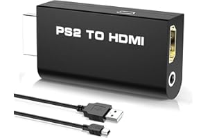 sartyee New PS2 to HDMI Converter Adapter, Video Converter with 3.5mm Audio Output for HDTV HDMI Monitor, with USB Power Cable, Supports All PS2 Display Modes