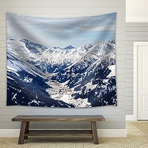 Chinese Landscape Watercolor Painting - Fabric Wall Tapestry Home Decor - 51x60 inches