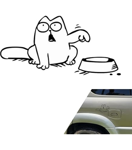Autocollants Pour Bouchon De Réservoir De Voiture - Lot De 2, Motif Chat Et Papillons - Vinyle Résistant Aux Intempéries Ø 55 Mm