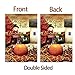 Morigins Welcome Fall Scarecrow Harvest Decorative House Flag Double Sided 28x40,Autumn Pumpkin Garden Yard Decorations