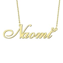 BYBWBL Naomi Name Pendant Necklace 18k Gold Plated