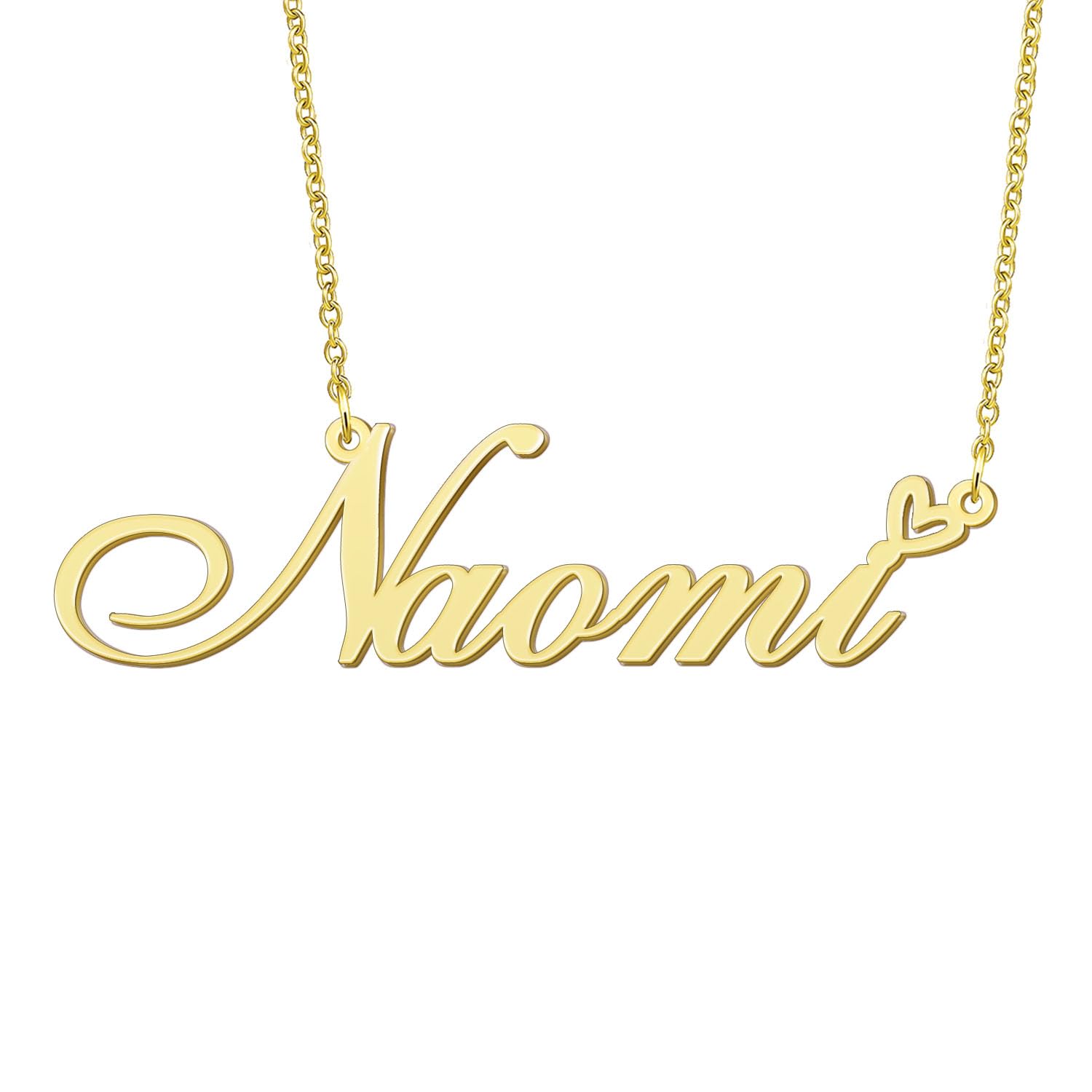 BYBWBL Naomi Name Pendant Necklace 18k Gold Plated