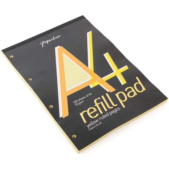 Yellow lined paper A4 refill pad Amazon.co.uk Office Products