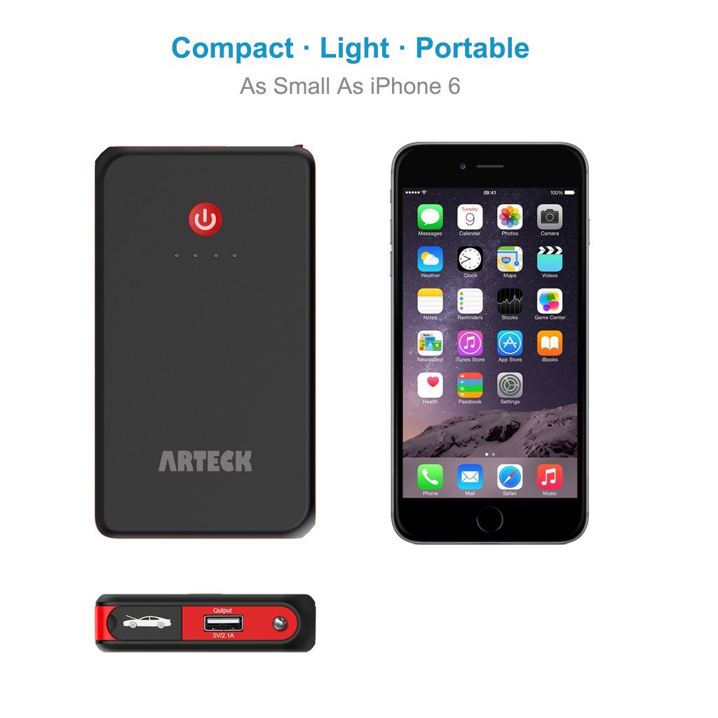 Arteck Car Jump Starter Auto Battery Charger and 8000mAh External