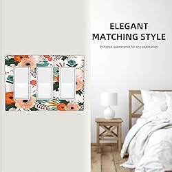 Sghxwp Rustic Floral Boho Colorful Flower 3 Gang
