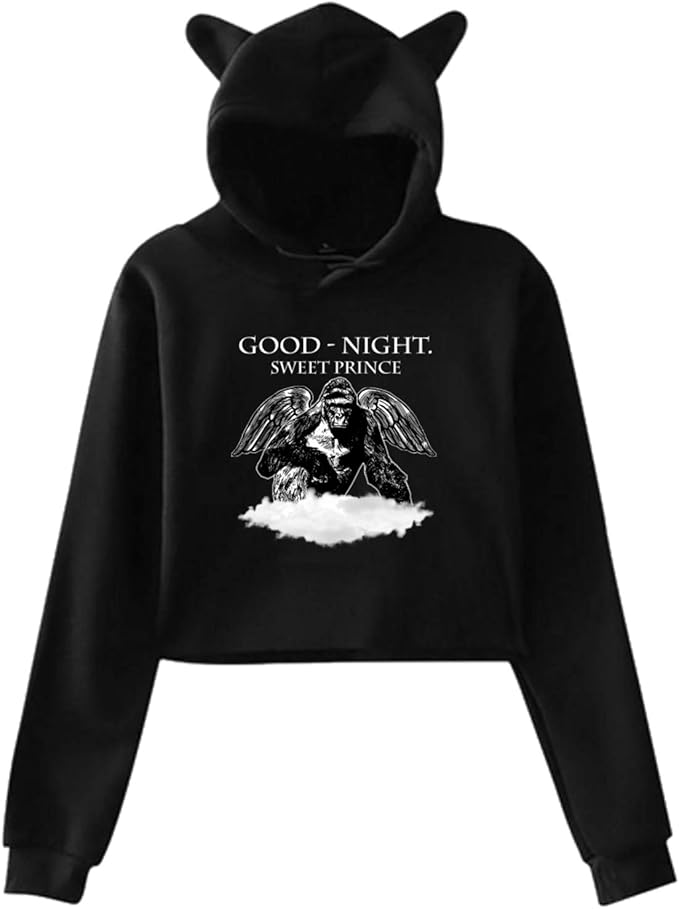 Amazon.com: Good Night, Sweet Prince Harambe Women'S Sweatshirt Hoodie Black: Clothing