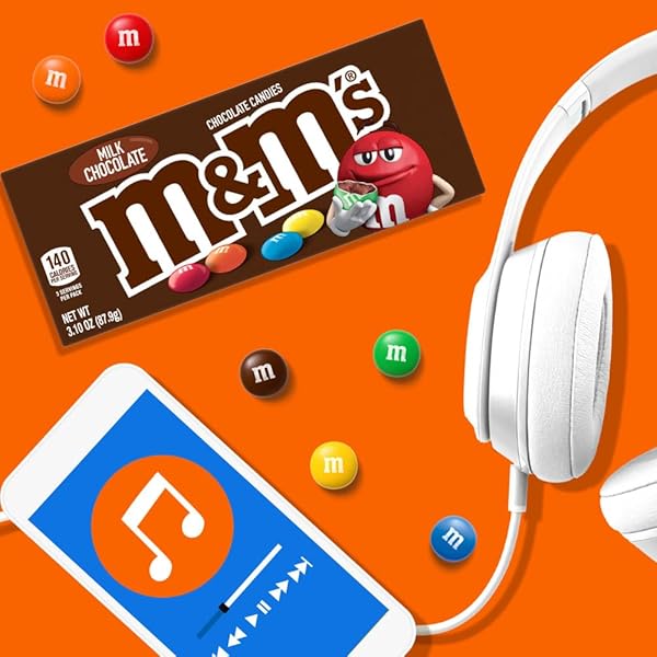 M&M’S MILK CHOCOLATE EASTER CANDY THEATER BOX EASTER BASKET STUFFERS, 3.1 OZ BOX