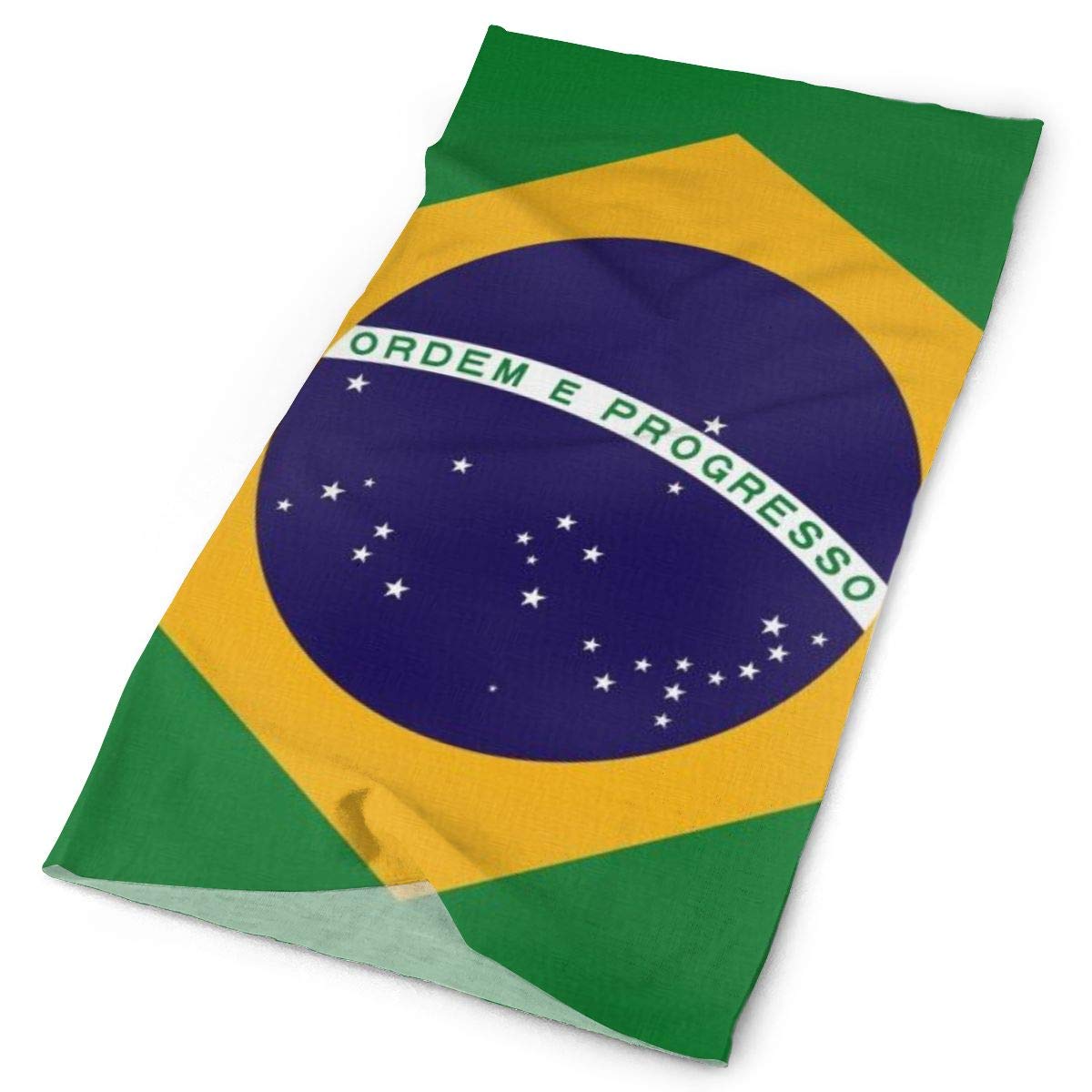 Brazil Flag 12-in-1 Headwear Breathable Headband Neck Gaiter Bandana Balaclava Performance Moisture Wicking Helmet Liner for Cycling Yoga Fishing