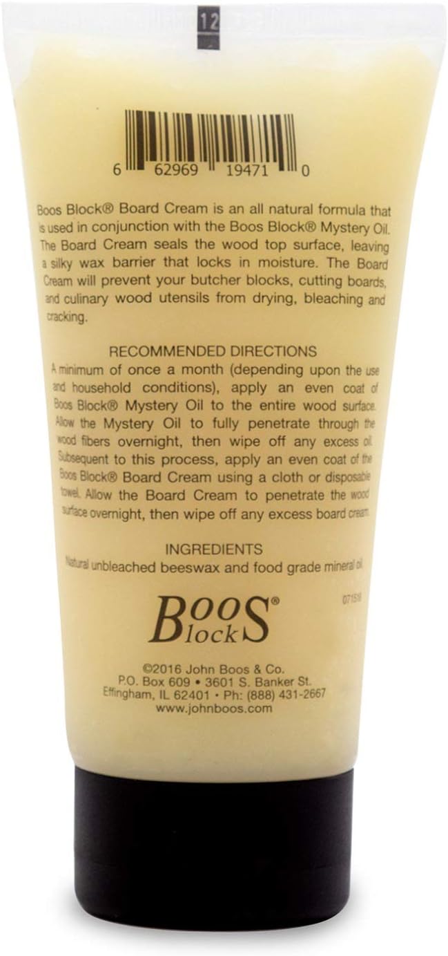 John Boos Block BWCB Butcher Block Board Cream, 5 Ounce: Cutting Boards: Kitchen & Dining