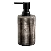 Comeon Ceramic Soap Dispenser for Shampoo, Dish Soap, Hand Soap，Conditioner，12 Oz Refillable Foam Pump Bottle Stainless Steel Pump Kitchen/Bathroom Décor (Deep Colour)