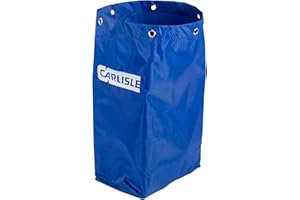 Carlisle FoodService Products Nylon Replacement Bag, Janitorial Cart for Cleaning, 25 Gallons, Blue