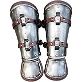 Witcher Bracers, LARP Armor, Halloween Fantasy Cosplay, Steel & Leather Medieval Arm Guard Armor
