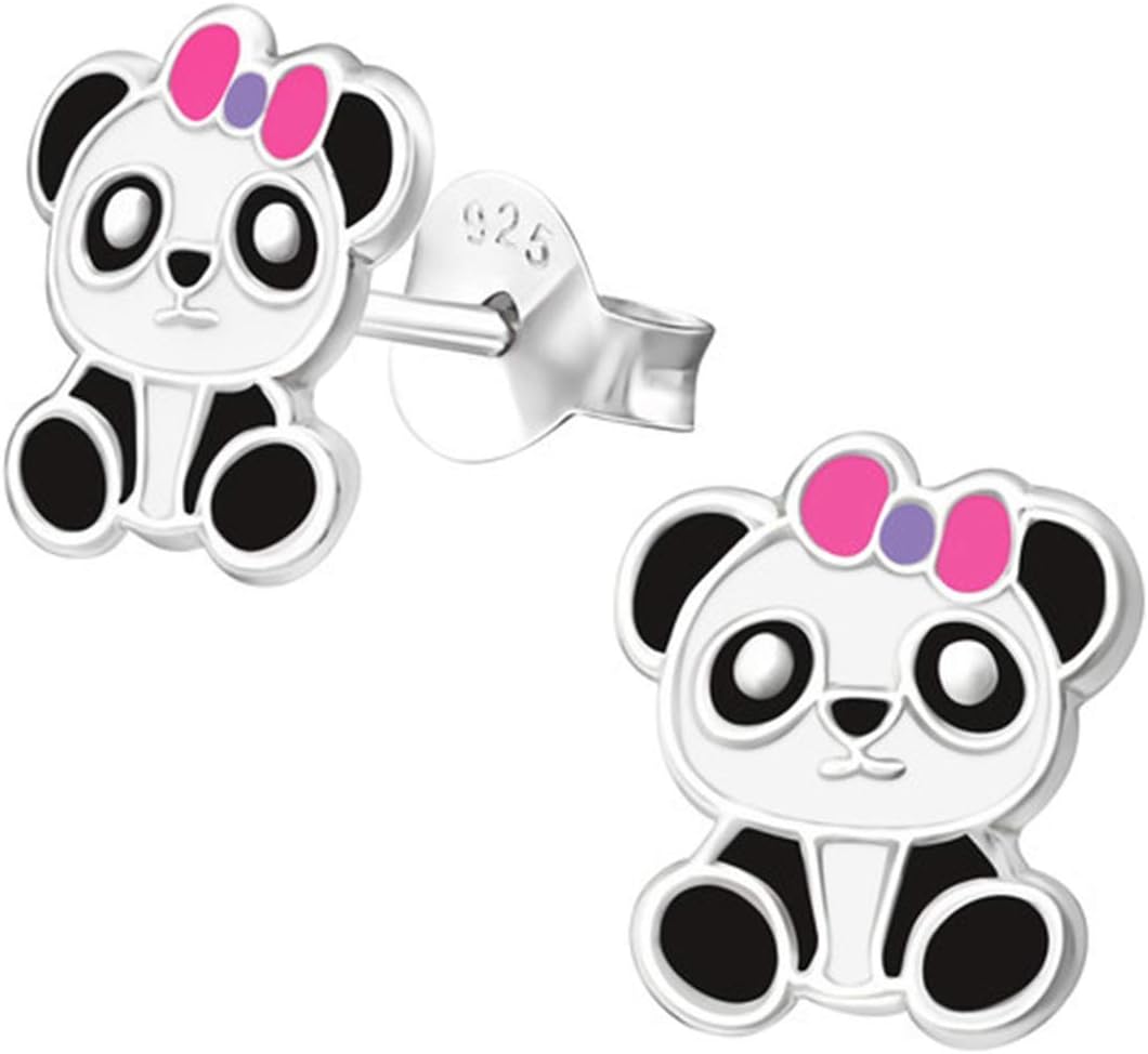 Panda Earrings 925 Sterling Silver