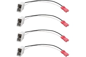ApplianPar 4Pcs Car Speakers Wire Cable Wiring Harness with Adapter Connector Plug for Honda Accord Civic CRV CRX Element Odyssey