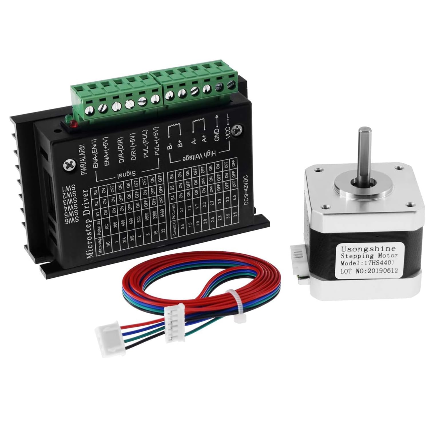 Nema 17 ステッピング モーター + ステッピング モーター ドライバー、TB6600 4A 9-42V Nema 17/23 CNC コント ローラー単軸ハイブリッド 3 D プリンター用