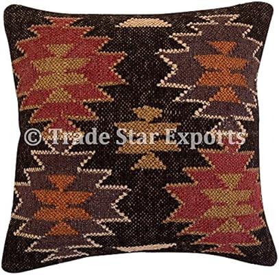 Fair Trade Kilim Pillow Cover 18 X 18 Inches Kelim Rug Pillows