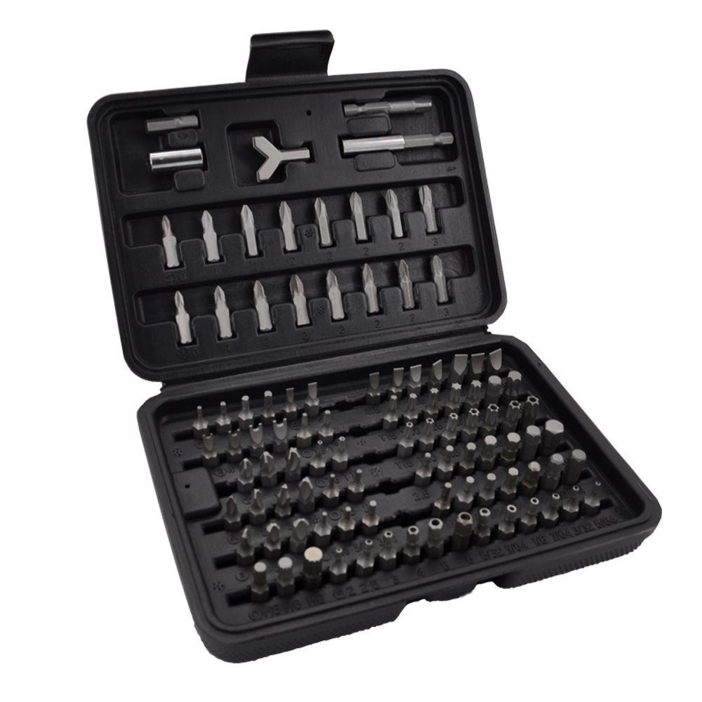 Powerland Bit de sécurité Premium Set de 100 pièces en acier au chrome vanadium Kit-Tamper Security Set PS001