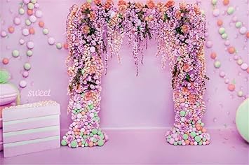 Amazon Com Leyiyi 10x8ft Wedding Ceremony Backdrop Floral Arch