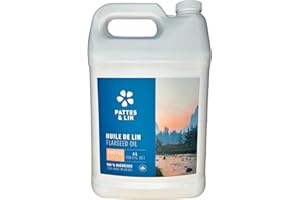 Paws & Flax, 100% Pure Cold-Pressed Flaxseed Oil Rich in Omega-3 (50%) and Vitamin E. Supports Joints, Hair and Vitality. 4L 