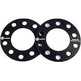 VLAOSCHI Black 5x5 5x120 5x127 Wheel Spacers 1/4 Inch (6mm) Compatible with Jeep B-M-W 5 Lug for 2007-2022 Wrangler | 1999-2022 Grand Cherokee | 2011-2022 Durango | E28 E32 E36 E46 E60 - Pack of 2