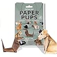 DIY Origami Dog Kit – Cute 3D Paper Dogs Craft Set with 50 Sheets Folding Paper for Kids & Adults, Fun Creative Activity & Pe