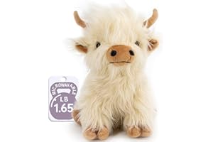 Marysun Microwavable Highland Cow Stuffed Animal - Weighted Stuffed Animal Plush, Heating Pad, Cozy Gift for Girls|Women|Kids|Elderly People