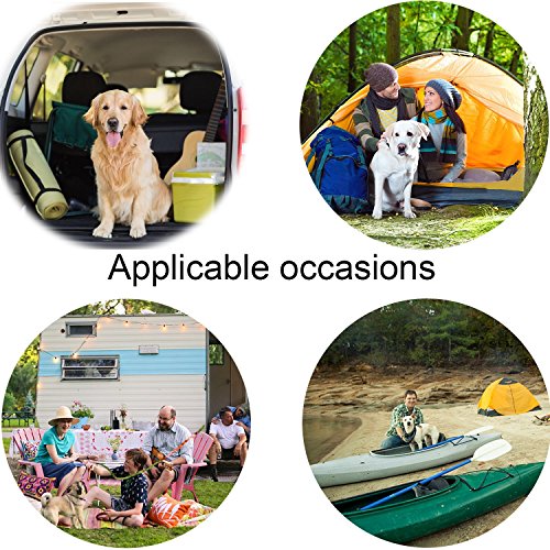 Hilike Premium Pet Travel Bag for Dog & Cat | Week Away Tote Organizer Bag for Dogs Travel | Incudes 1 Dog Tote Bag,1 Dog Food Carrier Bag, 2 Silicone Collapsible Bowls,1 Blanket,1 Frisbee(Grey) - Thumbnail 3
