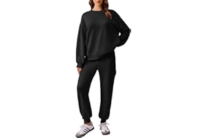 PINSPARK Two Piece Sets for Women Sweatsuit Drawstring Cargo Jogger Sets with 4 Pockets 2025 Airport Outfits Fall Tracksuit