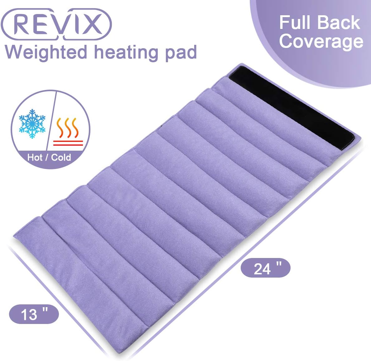 REVIX Extra Large Microwavable Heating Pad for Back Pain Microwave Heat Wrap for Stomach Cramps, Shoulder and Neck Moist Hot or Cold Therapy: Health & Personal Care
