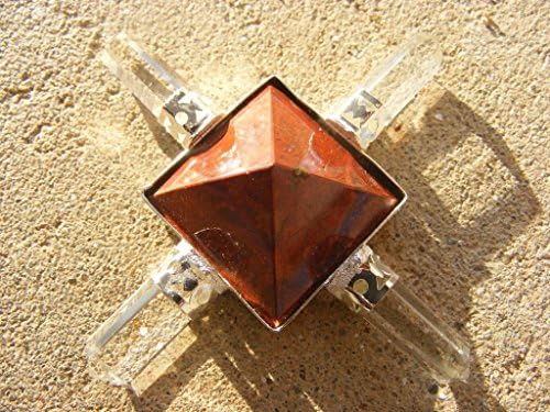 Red Jasper 4 Point Quartz Crystal Generator Healing Meditation