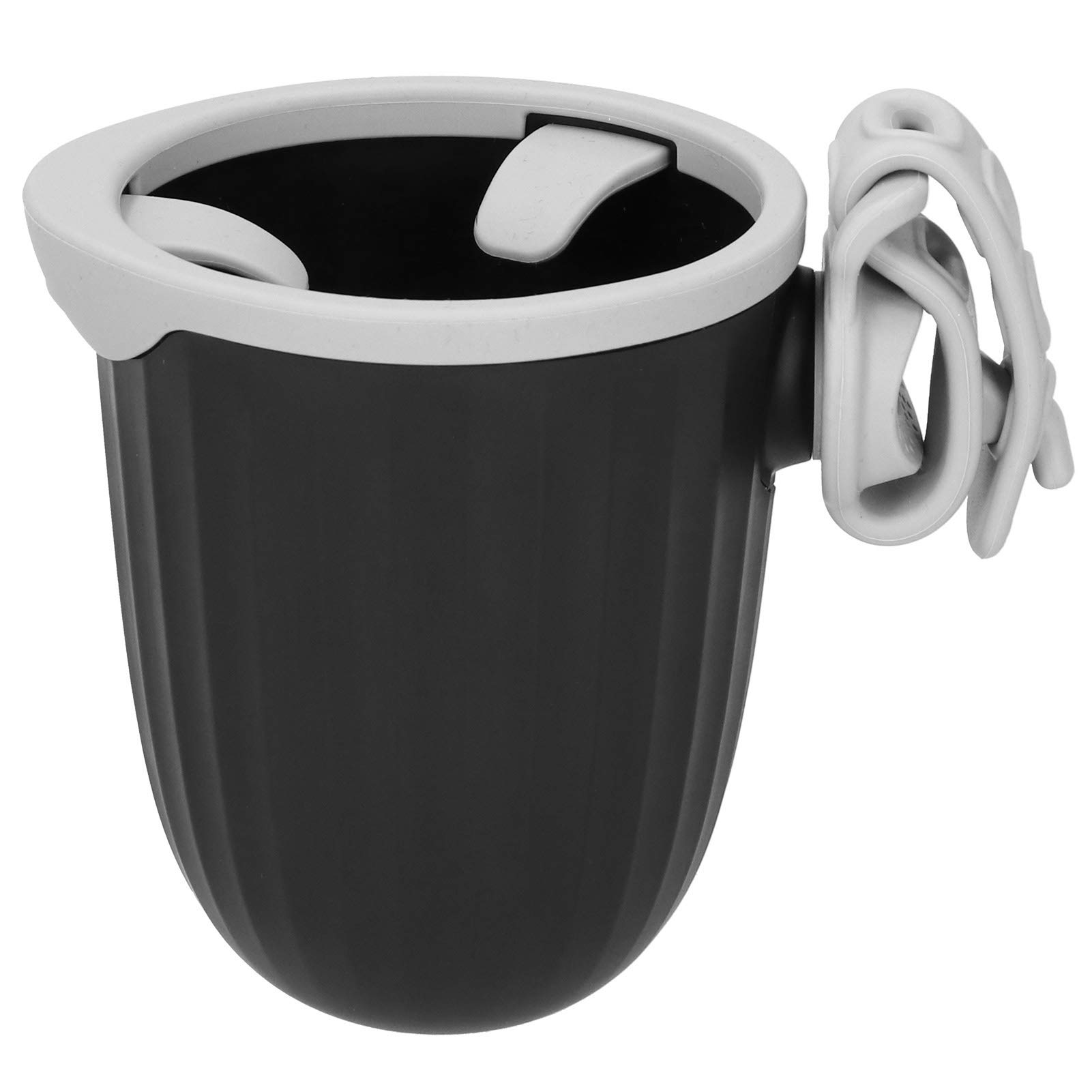 Okuyonic Wheelchair Cup Holder, Easy installation Adjustable Stroller Cup Holder, all-round cup holder, for electric scooter for wheelchair(Classic black with gray)