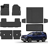 Floor Mats for 2026 Honda Passport Upgrade Trunk Mat with Backrest Mat All Weather Floor Liners TPE Rubber Cargo Liner Fit for 2026 Honda Passport Anti-Slip Full Set Automobile Mats Accessories