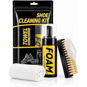 BlissCare Shoe Cleaning Kit, 5.07 Ounces Foam Cleaner, Work on Most Shoes | Foam Cleaner, Soft Brush and Microfiber Towel, Wo
