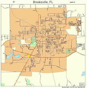 Amazon.com: Large Street &amp; Road Map of Brooksville, Florida FL ...